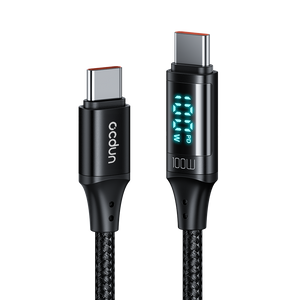 USB C to C Cable with digital power display